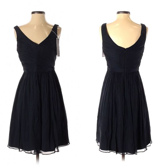 J. Crew Dresses & Skirts - J. Crew Cocktail Mini Short Dress Navy Blue Silk 4